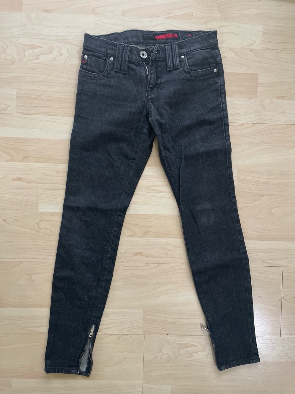 Miss Sixty Black Skinny Jeans with Ankle Zippers